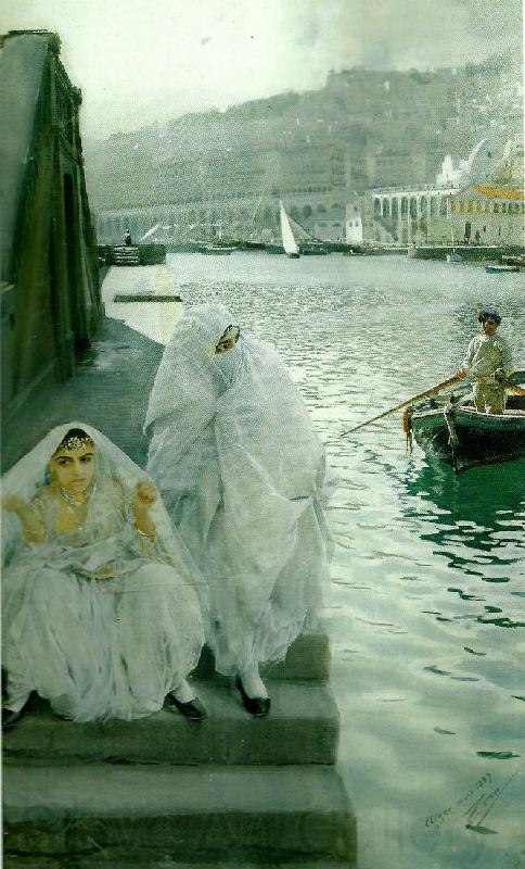 Anders Zorn i algers hamn Norge oil painting art